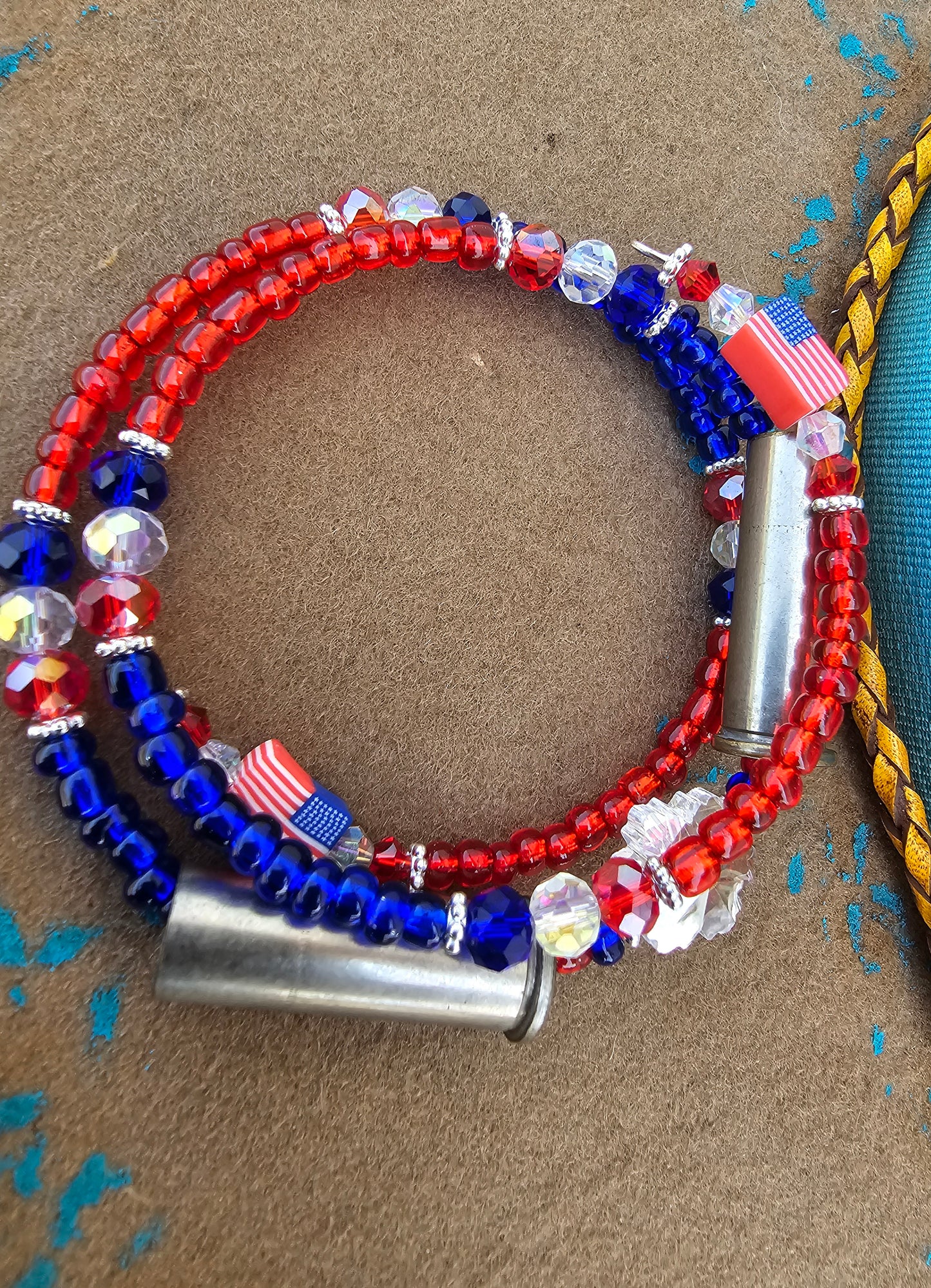 The Good Ol Red White and Blue Patriotic Beaded Bracelet