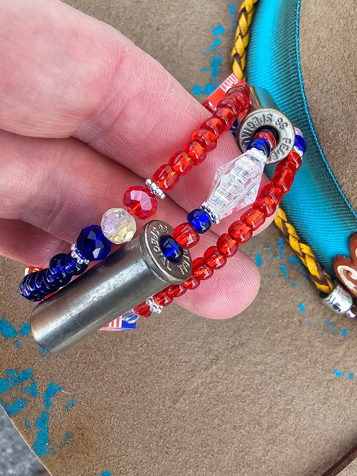 The Good Ol Red White and Blue Patriotic Beaded Bracelet