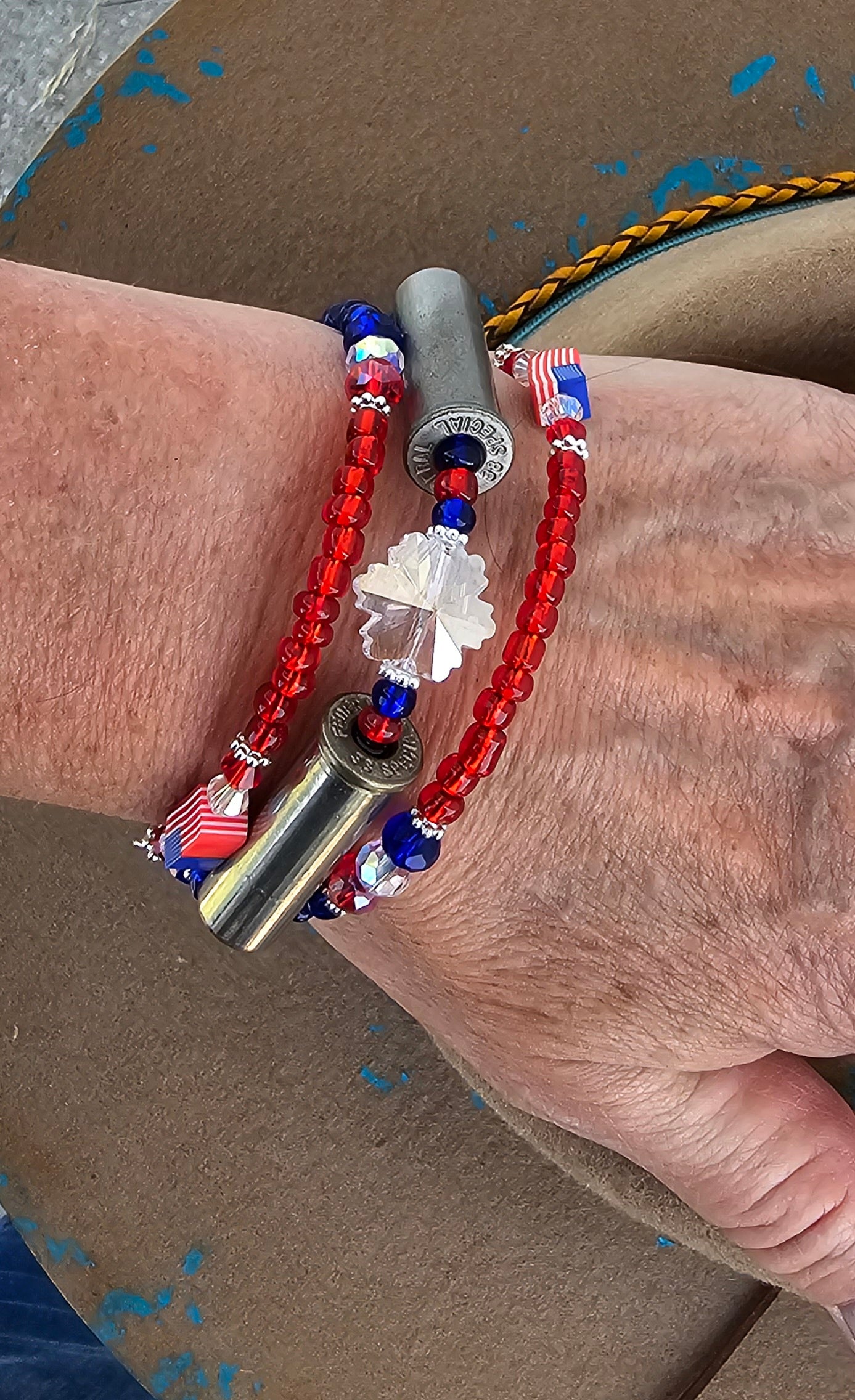The Good Ol Red White and Blue Patriotic Beaded Bracelet