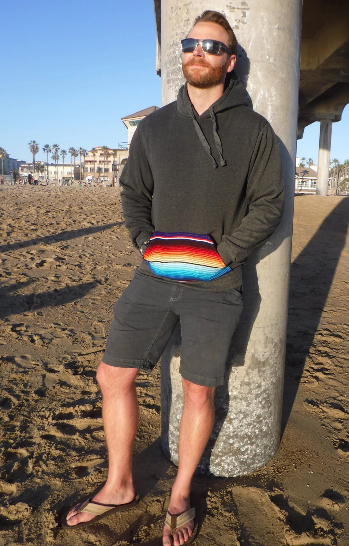 Hoodie Sweatshirt with Serape Pocket