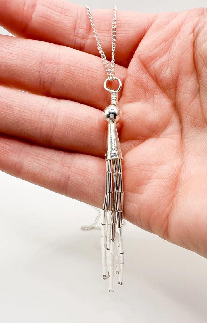 Silver Tassel Necklace
