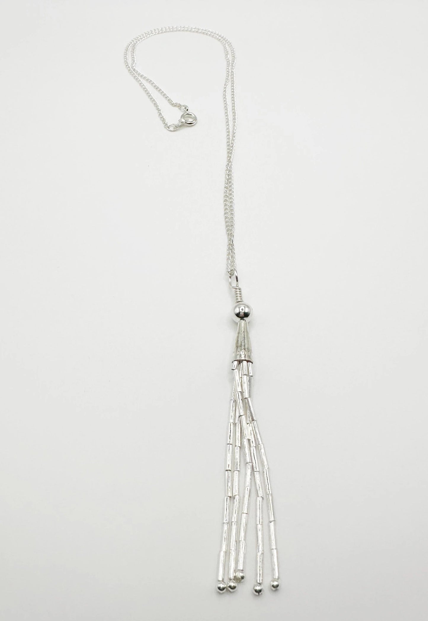 Silver Tassel Necklace