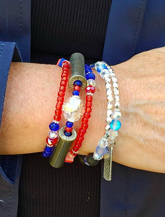 The Good Ol Red White and Blue Patriotic Beaded Bracelet