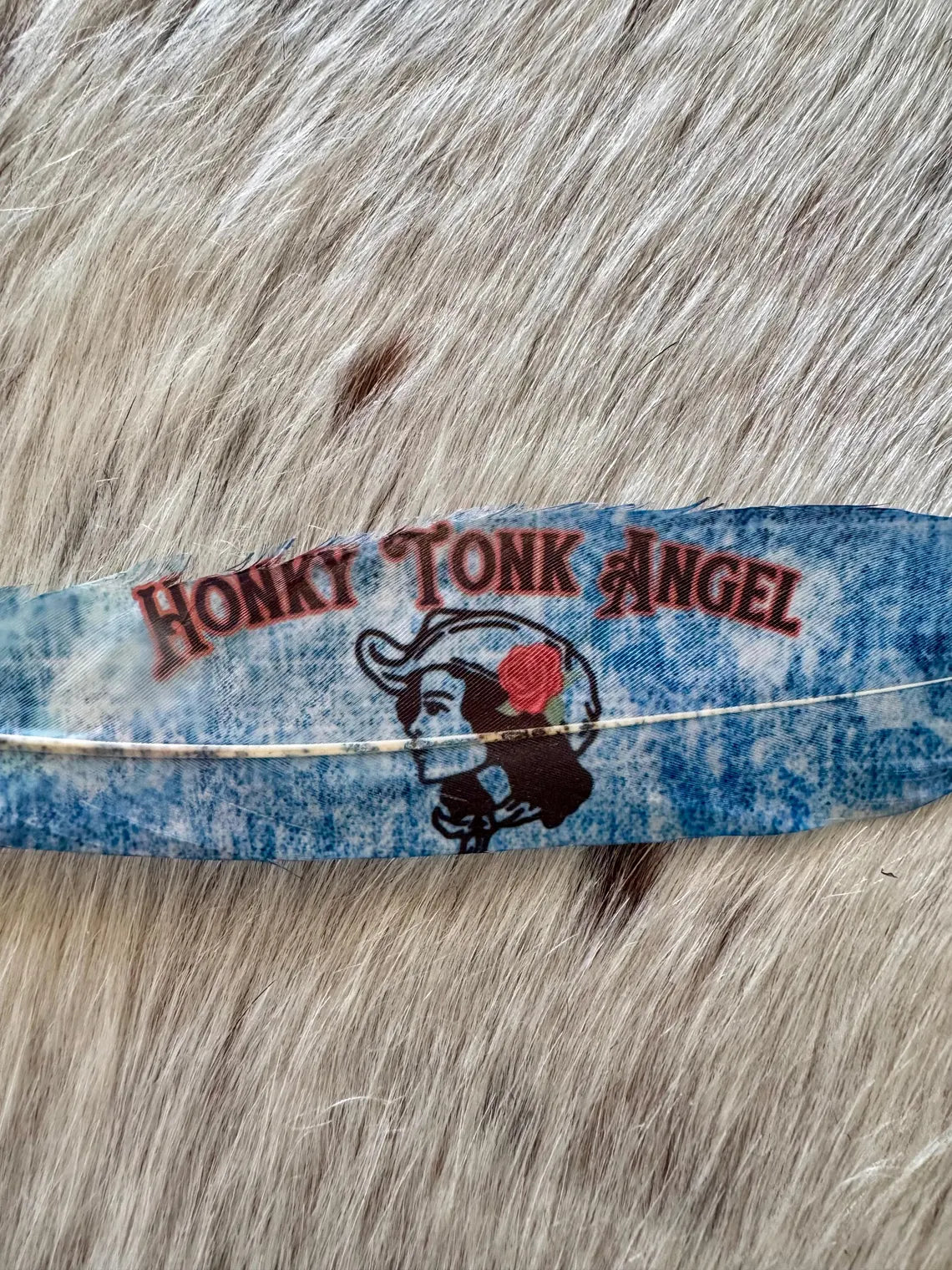 Honky Tonk Angel Design Hat Feather