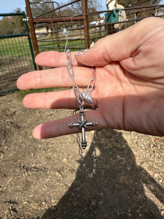 Cross Carabiner Necklace